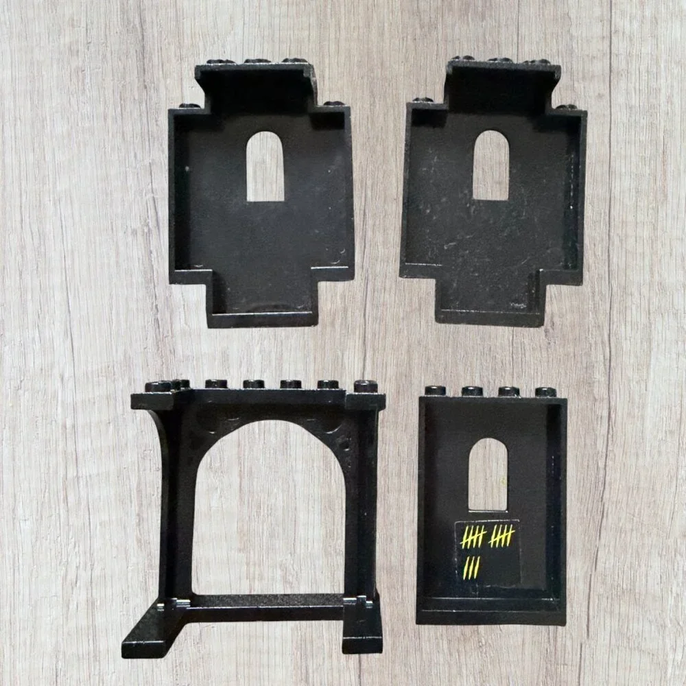 Vintage LEGO Castle Black Wall Panels Arch Lot 4pc 444 6080 Classic Era
